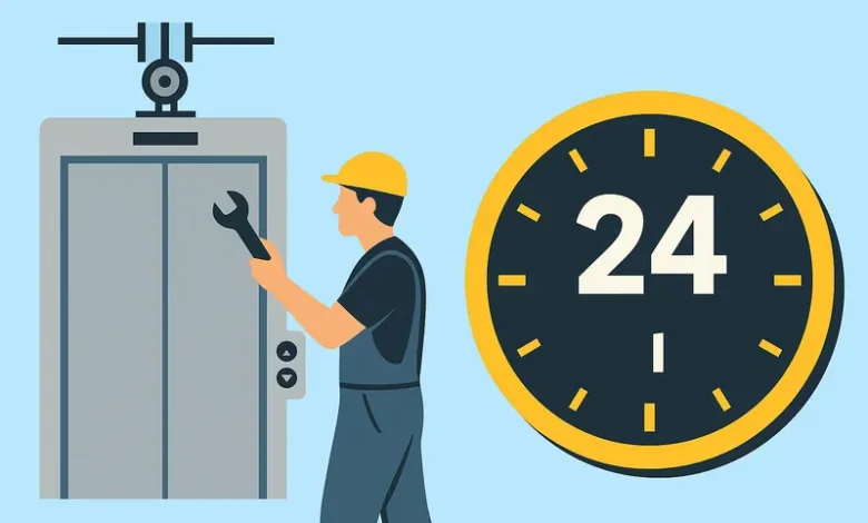 اصلاح المصاعد على مدار الساعة خدمة سريعة وآمنة